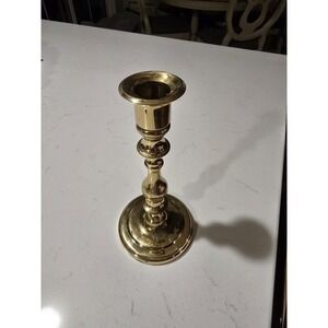 Baldwin Brass Candlestick Candle Holder 7" Single Colonial Style MCM
